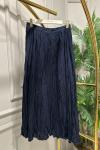 27014 Kırışık Etek Lacivert