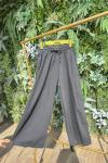 2738 Bel Lastikli Bol Paça Kot Pantolon Siyah