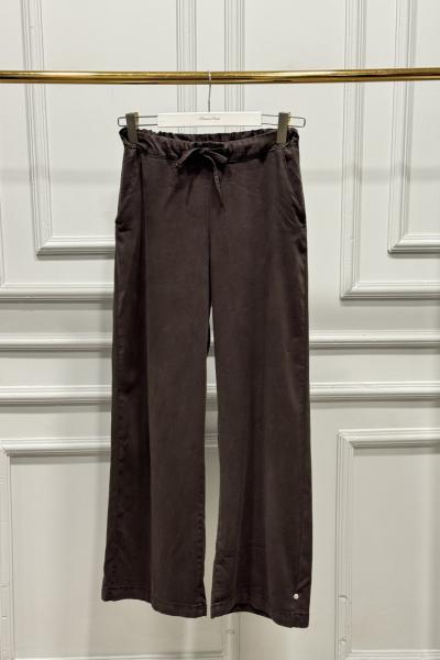 2773 Beli Bağcıklı Pantolon Kahve