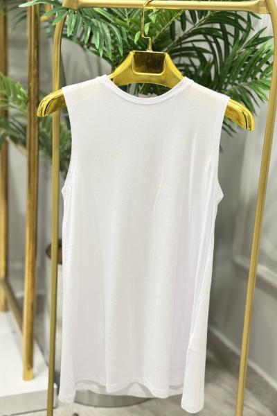 2860 Sıfır Kol İçlik Beyaz