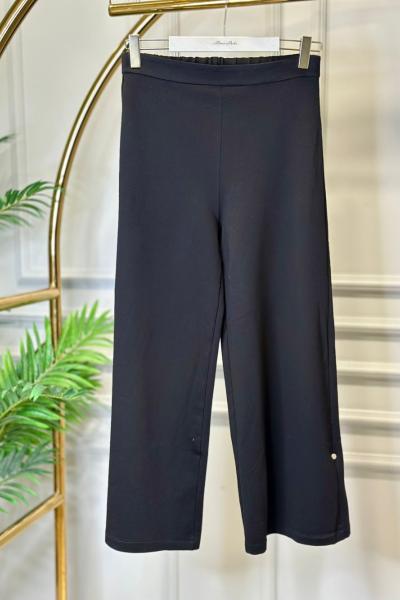 30007 İki İplik Bol Paça Pantolon Siyah