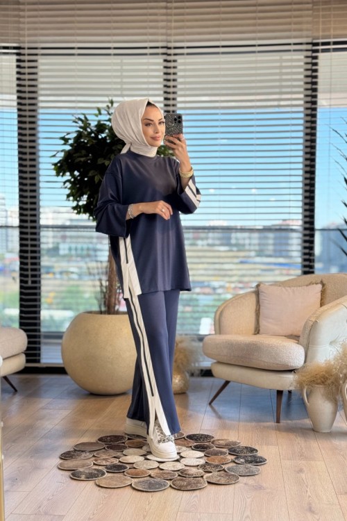 3047 Yanları İki Şeritli Takım Antrasit