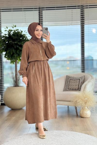 30816 Crash Tencel Ön Ferm. Etekli Takım Kahve