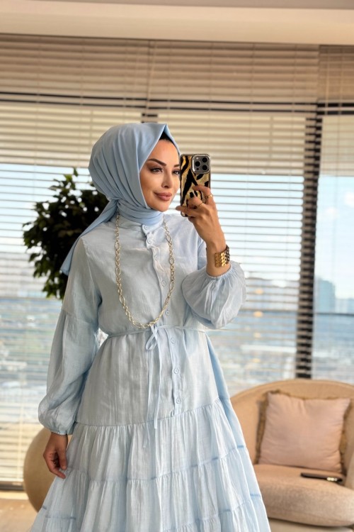 32394 Seycan Elbise Mavi
