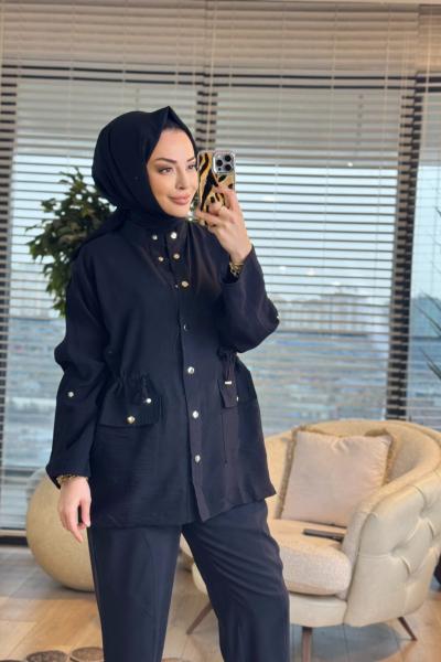 3280 Çıtçıt Detaylı Kap Siyah