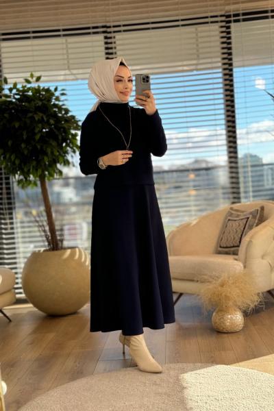 33815 Simli Basic Etekli Fit Takım Lacivert