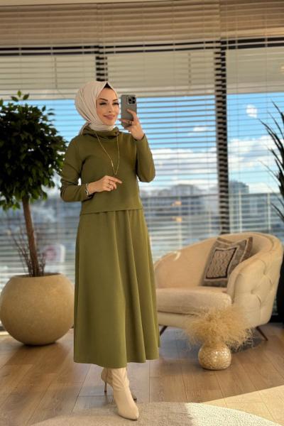 33815 Simli Basic Etekli Fit Takım Haki