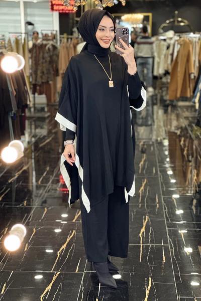 3385 Triko 3 Lü Pantolon Takım Siyah