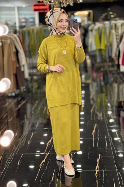 3402 Tek Cepli Triko Etekli Takım Yağ Yeşili