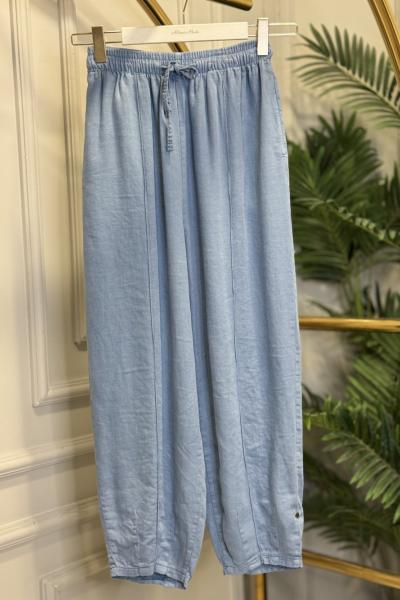 34207 Tencel Konik Pantolon Mavi