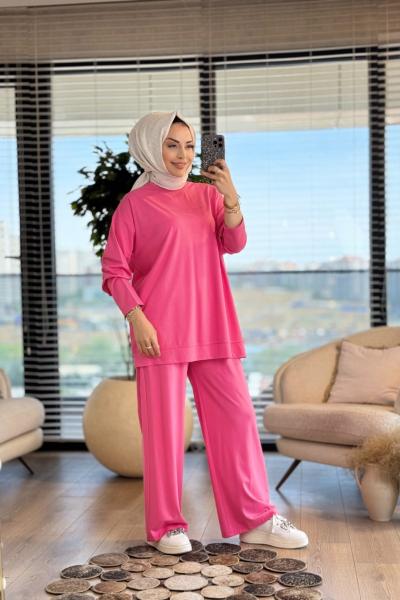 34260 Tonaton Baskılı Basic Takım Pembe
