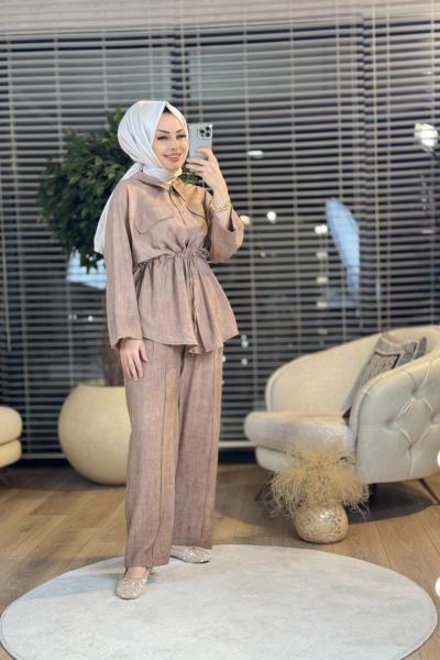 34397 Cep Kapaklı Ve Tünelli Takım Koyu Vizon