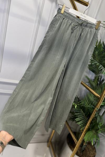 34512 Plazzo Ön Dikişli Pantolon Haki