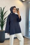 3453 Dikiş Ve Yırtmaç Detaylı Sweatshirt Antrasit