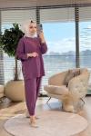 34833 Yanları Çıtçıtlı Takım Bordo