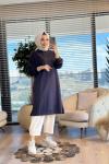 35331 Tonaton Baskılı Uzun Tunik Antrasit