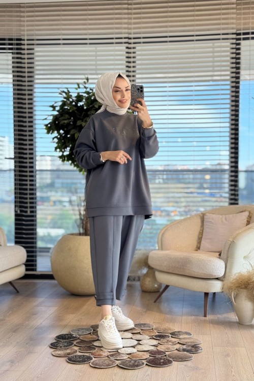 35797 Taş Ve Yüksek Baskılı Takım Antrasit