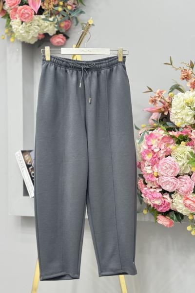 35800 Kesik Detaylı Konik Pantolon Antrasit