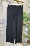 3692 Krep Bol Paça Pantolon Siyah