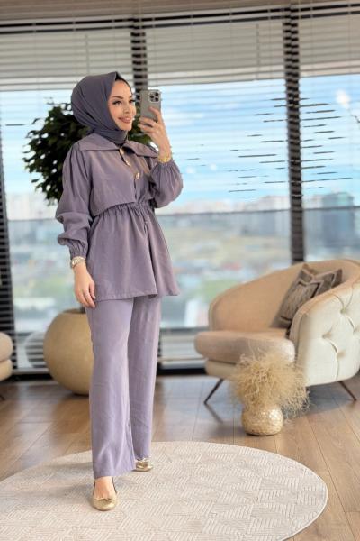 376 Gold Düğmeli Takım Antrasit