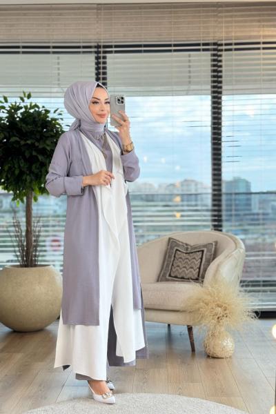 3906 Ayrobin 3lü Takım Gri