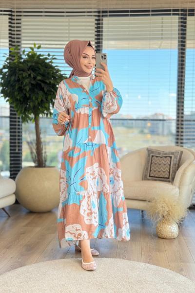 3910 Venüs Elbise Turkuaz