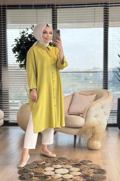 3940 Bade Tunik Yağ Yeşili