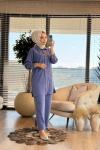 3941 Ön Üç Cepli Metal Düğmeli Takım İndigo