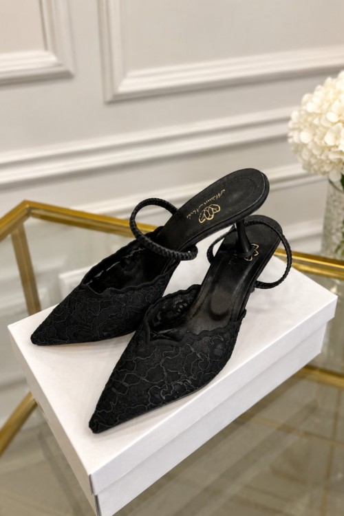3960 Dantel Stiletto Siyah
