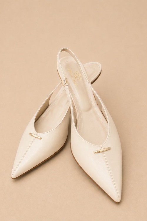3965 Huk Toka Alçak Zara Stiletto Bej