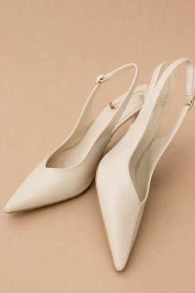 3968 Önü Dikişli Stiletto Bej