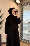3982 Osyho Etek Bluz Takım Siyah