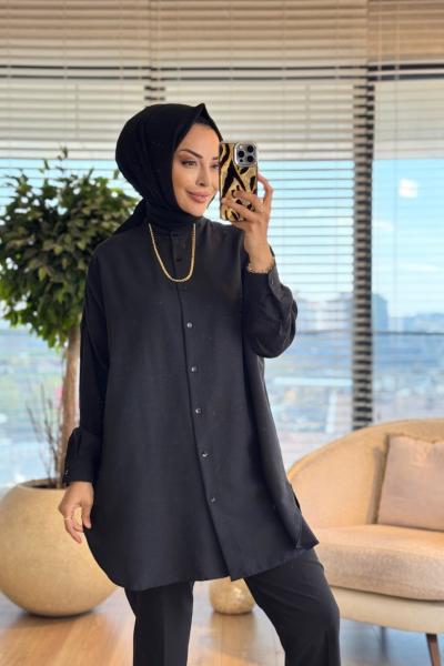 4008 Ada Gömlek Siyah