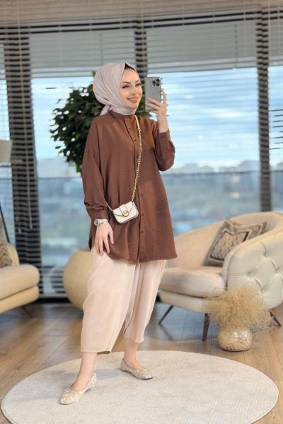 4008 Ada Gömlek Kahve