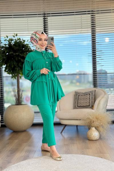 4022 Ön İki Katlı Metal Düğmeli Takım Benetton