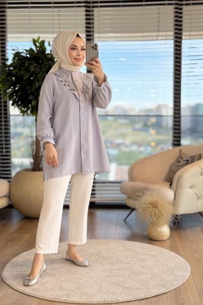 4028 Elsa Gömlek Gri
