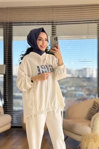 4070 Osyho Ön Girl Yazılı Takım Ekru