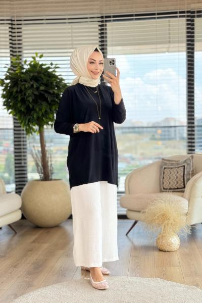 4088 Zerafet Makas Tunik Siyah
