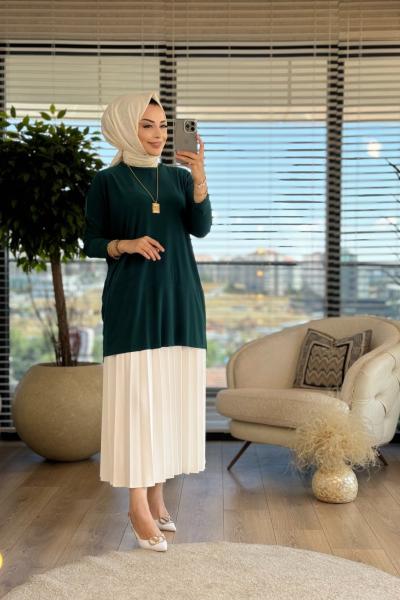 4088 Zerafet Makas Tunik Zümrüt