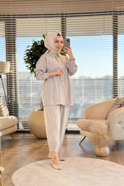 4123 Modal Sedef Takım Gri