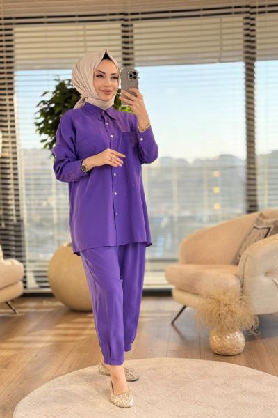 4123 Modal Sedef Takım Mor