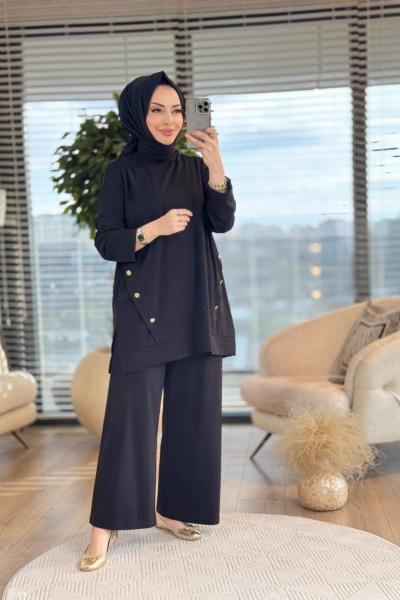 4144 Selen Takım Siyah