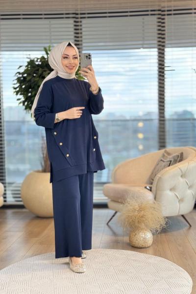 4144 Selen Takım Lacivert