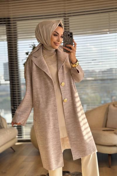 4147 Diana Kaşmir Kap Bej