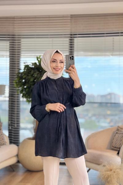 4157 Nare Gömlek Siyah