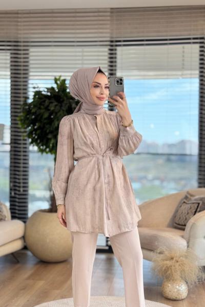 4157 Nare Gömlek Bej