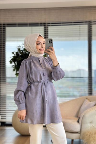 4157 Nare Gömlek Gri