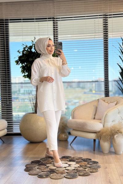 4159 Cemre Gömlek Ekru