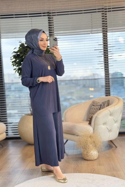 4202 Kraşlı Lotus Takım Antrasit