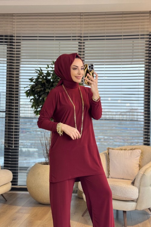 4208 Makas Takım Bordo